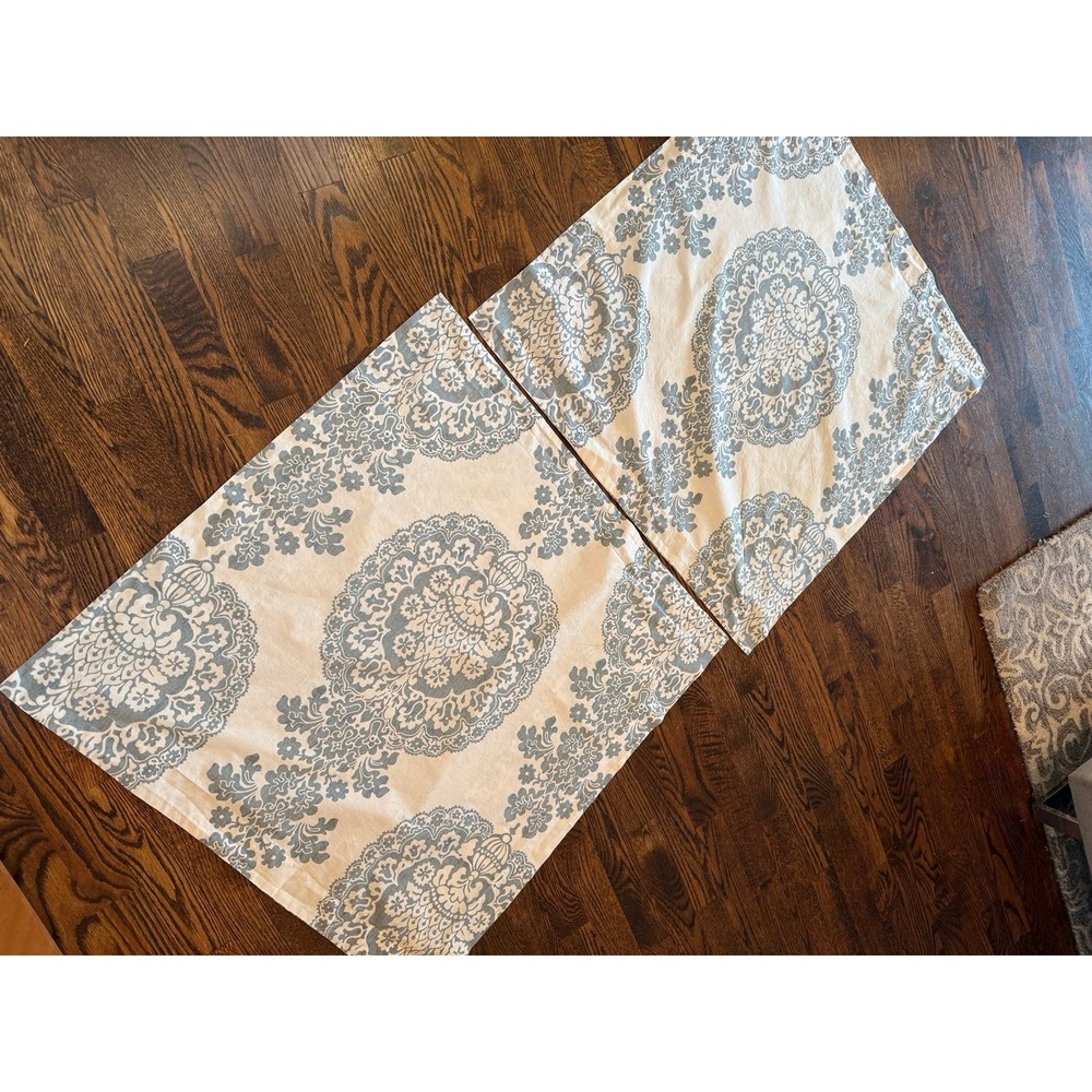 Pottery barn Euro shams lucianna gray medallion